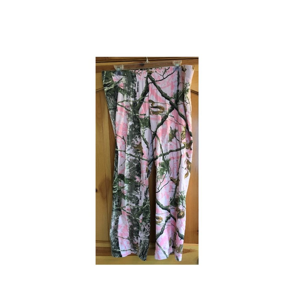 Women's Sleep Lounge Pants Pink Camo Zonz Woodland Cabela's Camouflage NWT $30
